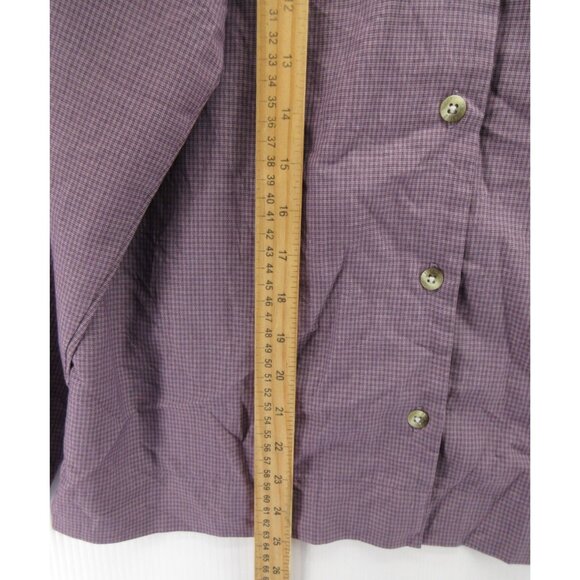 VINTAGE Columbia Top Small GRT Shirt Loop Collar Plaid Hiking Camp - Picture 6 of 12